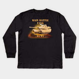 Main Battle Tank - M1A1 X 300 Kids Long Sleeve T-Shirt